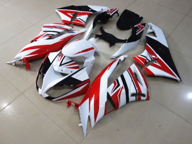 2009-2012 Zagg Rojo Blanco Kawasaki ZX6R Carenado Moto