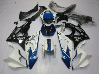 2009-2014 Alienígena Azul & Blanco BMW S1000RR Carenado Moto
