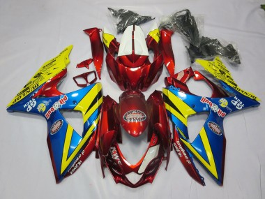 2009-2016 Amarillo Rojo & Azul Suzuki GSXR 1000 Carenado Moto