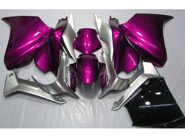 2010-2013 Rosa Intenso & Plateado Honda VFR1200 Carenado Moto 2010-2013 Rosa Intenso & Plateado Honda VFR1200 Carenado Moto