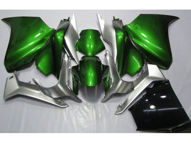 2010-2013 Verde Intenso & Plateado Honda VFR1200 Carenado Moto 2010-2013 Verde Intenso & Plateado Honda VFR1200 Carenado Moto