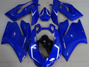 2011-2014 Azul Brillante & Blanco Ducati 1199 Carenado Moto