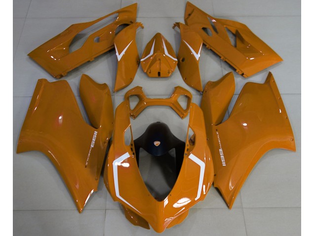 2011-2014 Naranja Brillante & Blanco Ducati 1199 Carenado Moto 2011-2014 Naranja Brillante & Blanco Ducati 1199 Carenado Moto