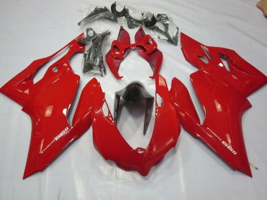 2011-2014 Rojo Liso Brillante Ducati 1199 Carenado Moto