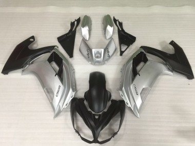 2012-2016 Plata & Negro Kawasaki Ninja 650R Carenado Moto