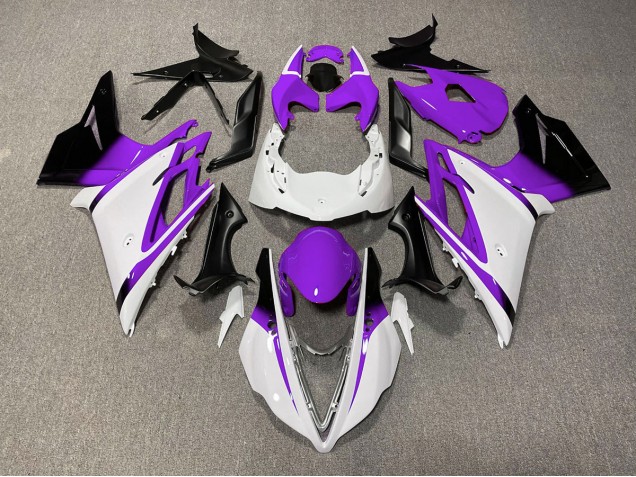 2013-2016 Blanco Brillante & Morado Triumph Daytona 675 Carenado Moto 2013-2016 Blanco Brillante & Morado Triumph Daytona 675 Carenado Moto