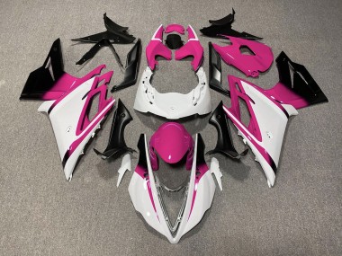 2013-2016 Blanco Brillante & Rosa Triumph Daytona 675 Carenado Moto