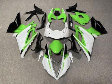 2013-2016 Blanco Brillante & Verde Triumph Daytona 675 Carenado Moto