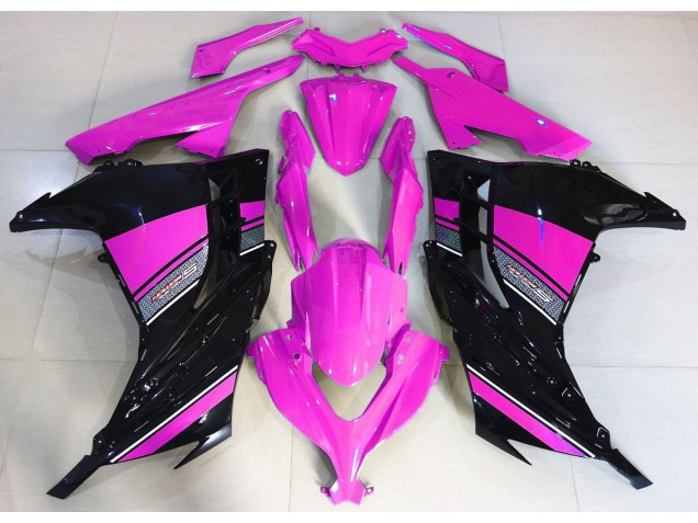 2013-2018 Rosa Fuerte & Negro Kawasaki Ninja 300 Carenado Moto 2013-2018 Rosa Fuerte & Negro Kawasaki Ninja 300 Carenado Moto