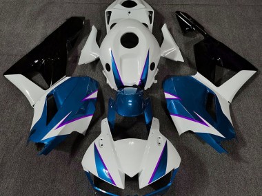 2013-2023 Azul Brillante Blanco & Morado Honda CBR600RR Carenado Moto