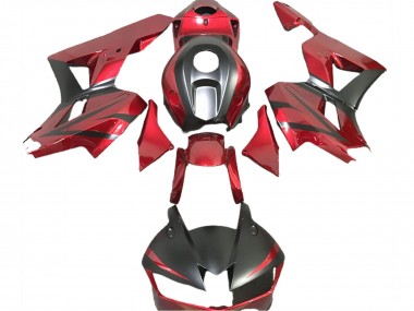 2013-2023 Rojo Intenso & Negro Mate Honda CBR600RR Carenado Moto