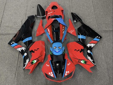 2013-2023 Tiburón Rojo Honda CBR600RR Carenado Moto