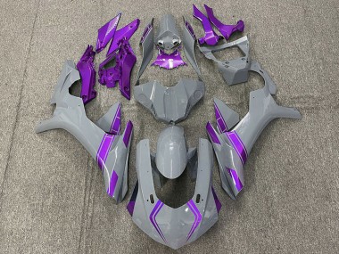 2015-2019 Acentos En Gris Nardo & Morado Yamaha R1 Carenado Moto