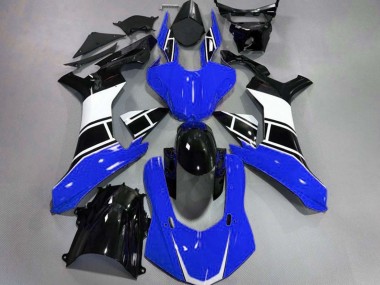 2015-2019 Azul Brillante Blanco & Negro Yamaha R1 Carenado Moto