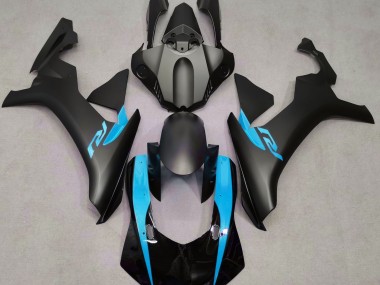 2015-2019 Negro Mate & Azul Claro Yamaha R1 Carenado Moto