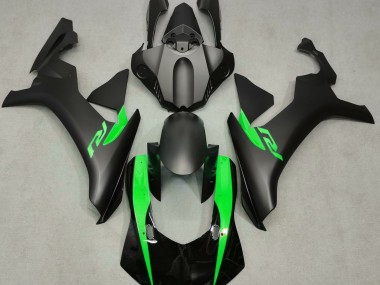 2015-2019 Negro Mate & Verde Yamaha R1 Carenado Moto