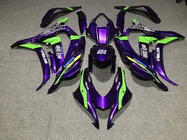 2016-2019 Púrpura Perla Trickstar Kawasaki ZX10R Carenado Moto
