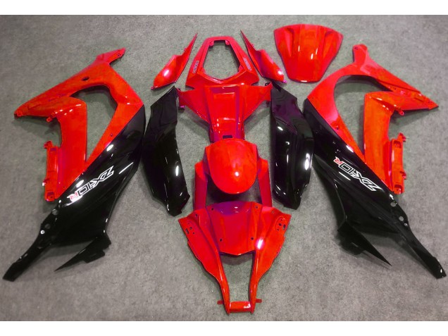 2016-2019 Rojo Brillante & Negro Kawasaki ZX10R Carenado Moto 2016-2019 Rojo Brillante & Negro Kawasaki ZX10R Carenado Moto
