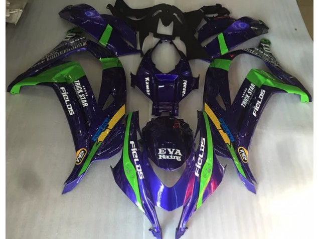 2016-2019 Verde Púrpura & Brillo Kawasaki ZX10R Carenado Moto 2016-2019 Verde Púrpura & Brillo Kawasaki ZX10R Carenado Moto