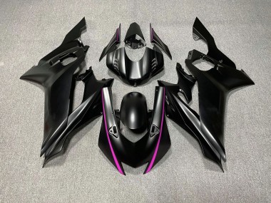 2017-2021 Acentos En Negro Mate & Rosa Yamaha R6 Carenado Moto