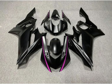 2017-2021 Acentos En Negro Mate & Rosa Yamaha R6 Carenado Moto