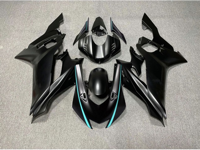2017-2021 Acentos En Negro Mate & Verde Azulado Yamaha R6 Carenado Moto 2017-2021 Acentos En Negro Mate & Verde Azulado Yamaha R6 Carenado Moto