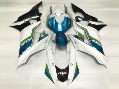 2017-2021 Azul Claro & Blanco Brillante Yamaha R6 Carenado Moto