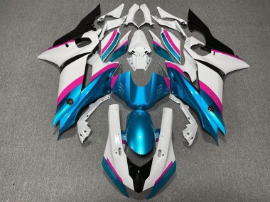 2017-2021 Azul Claro & Rosa Yamaha R6 Carenado Moto