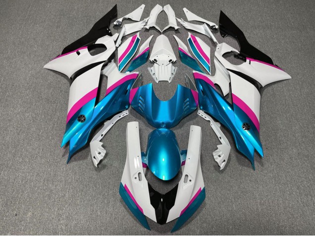 2017-2021 Azul Claro & Rosa Yamaha R6 Carenado Moto 2017-2021 Azul Claro & Rosa Yamaha R6 Carenado Moto