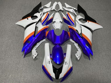 2017-2021 Azul Profundo & Naranja Yamaha R6 Carenado Moto