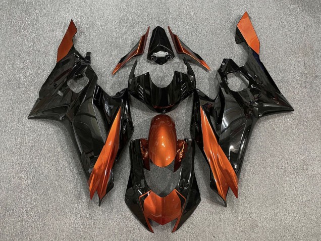 2017-2021 Negro Brillante & Naranja Quemado Yamaha R6 Carenado Moto 2017-2021 Negro Brillante & Naranja Quemado Yamaha R6 Carenado Moto