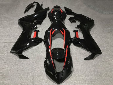 2017-2023 Negro Brillante Con Forro Rojo Honda CBR1000RR Carenado Moto